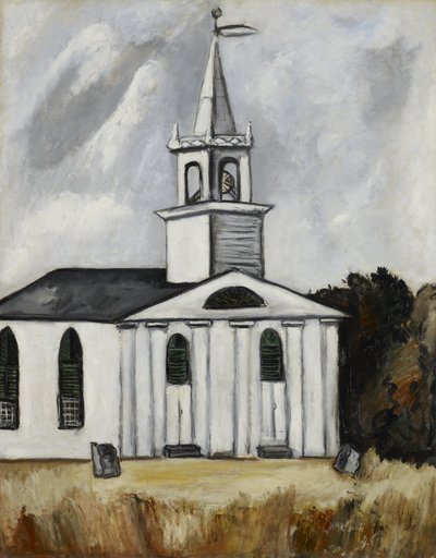 Kerk bij Head Tide #2 door Marsden Hartley